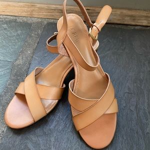 JCrew Lowblock Heel Sandals